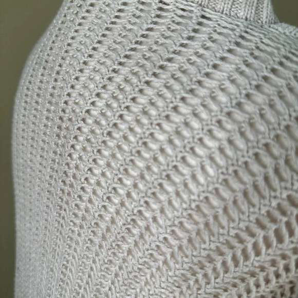 MIAMI Boutique Open Weave Knit Sweater Cardigan with Shoulder Detail - small - Picture 9 of 13